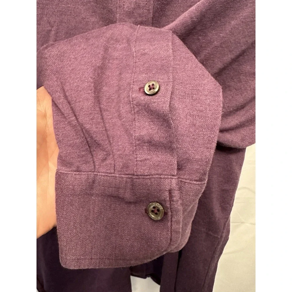 Polo Ralph Lauren Knit‎ Dress Shirt Men's XL Purple Button Up Soft Stretch